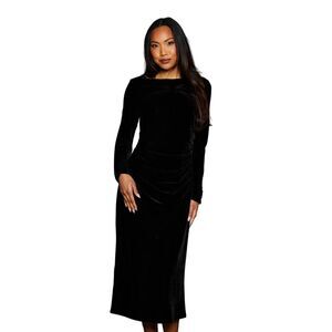 Principles Womens/Ladies Front Knot Midi Dress / Black